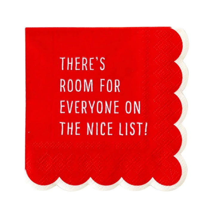 Room For Everyone on the Nice List Cocktail Napkins - Pk of 24