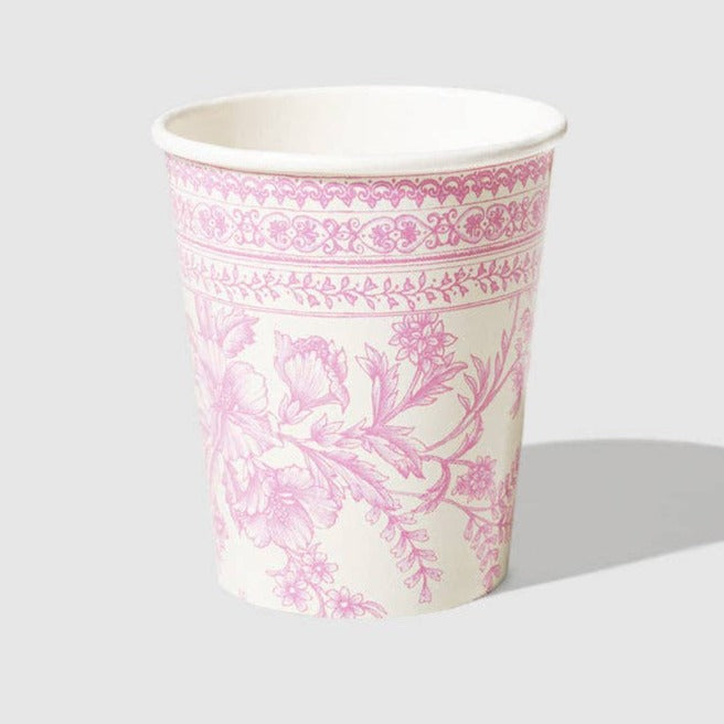 Pink Toile Cups (10 per pack)