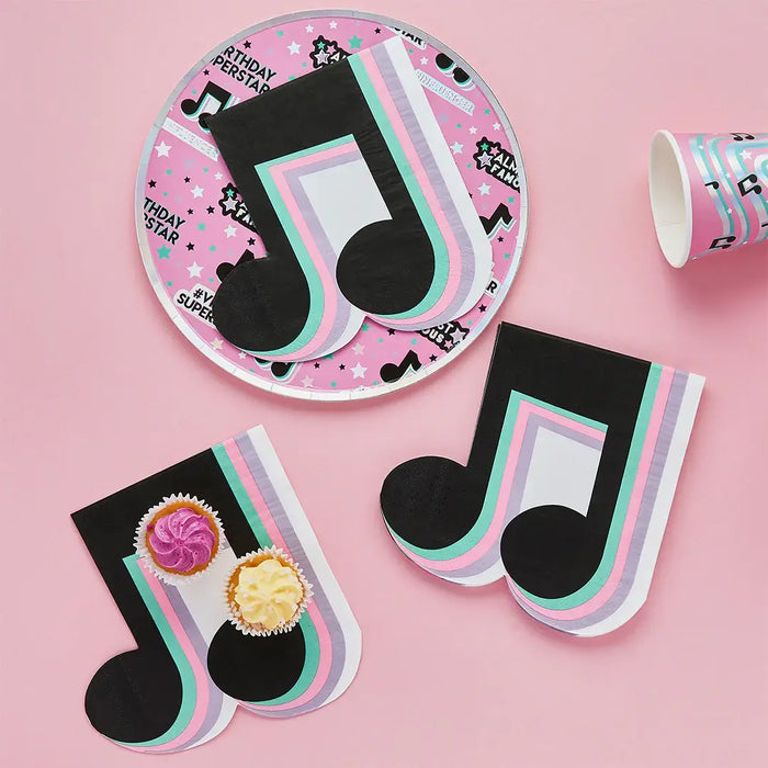 Musical Note Paper Napkin 16 Pack
