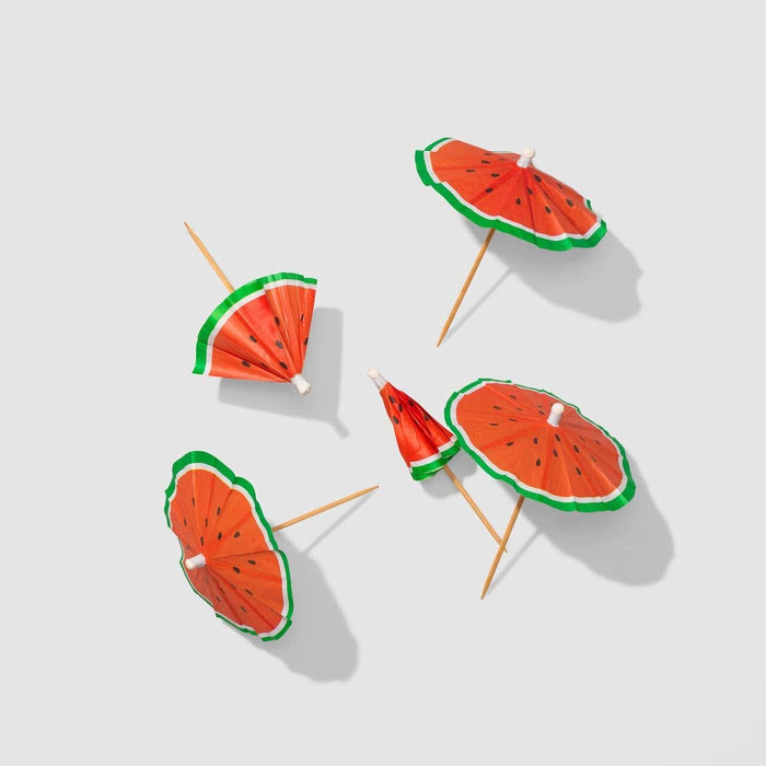 Watermelon Umbrella Mini Toppers (25 per Pack)