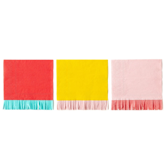 Multi colour cocktail napkins - set of 20