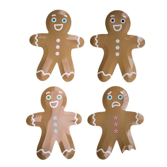 Gingerbread Man Plates, Mixed Pack
