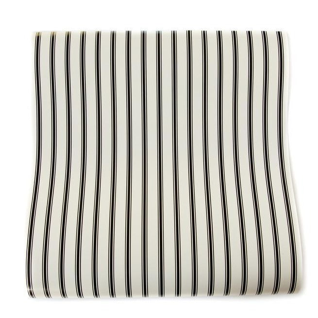 Cream with Black Stripes Table Runner
