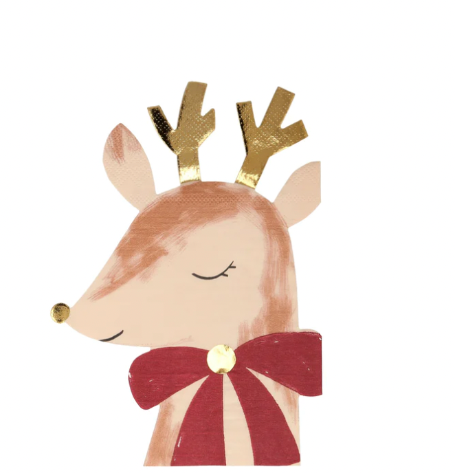 Meri Meri Reindeer with Bow Napkins