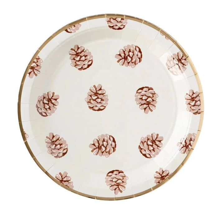 Pine Cone Plates - Set of 8