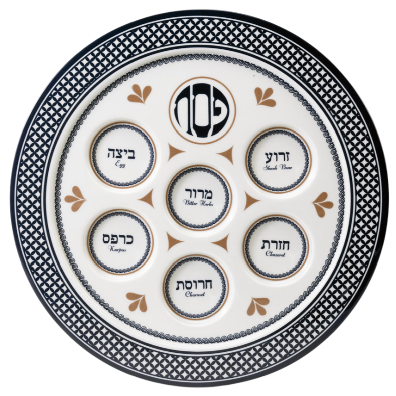 "Seder Traditions" Melamine Seder Plate