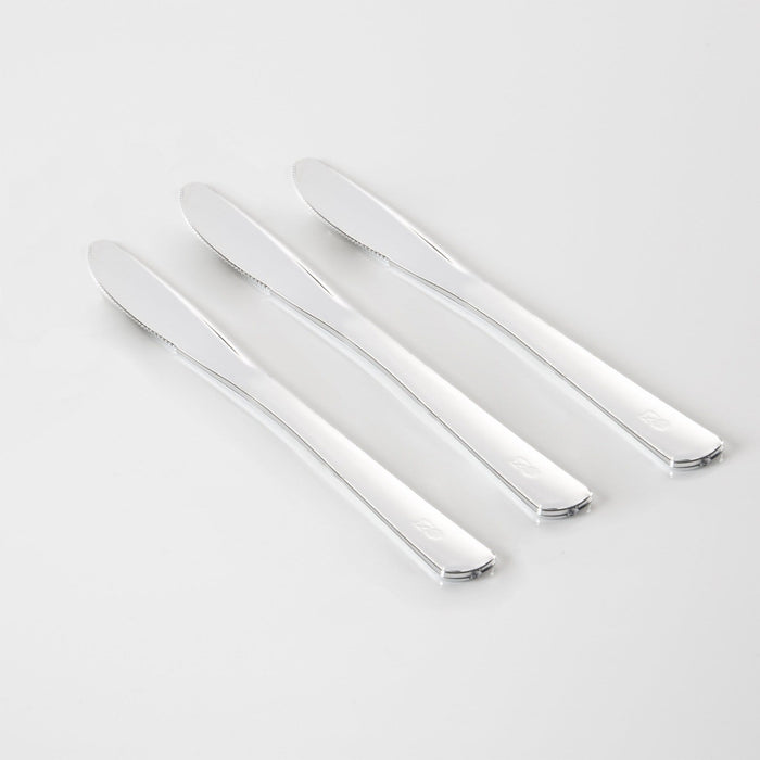 Classic Design Silver Plastic Knives | 20 Knives
