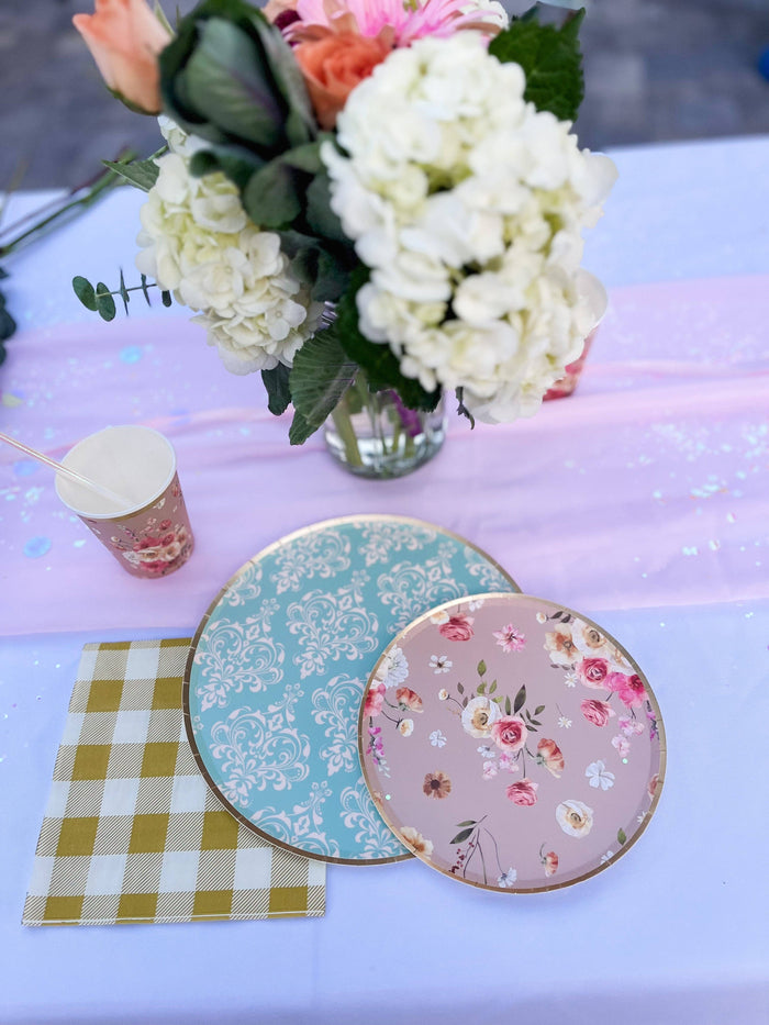Floral Beige Plate, Small