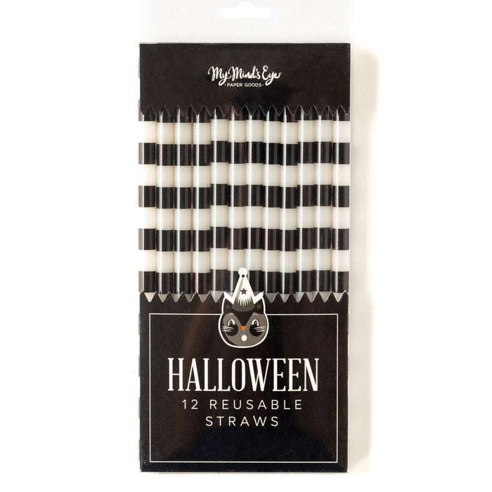 Vintage Halloween Reusable Straws