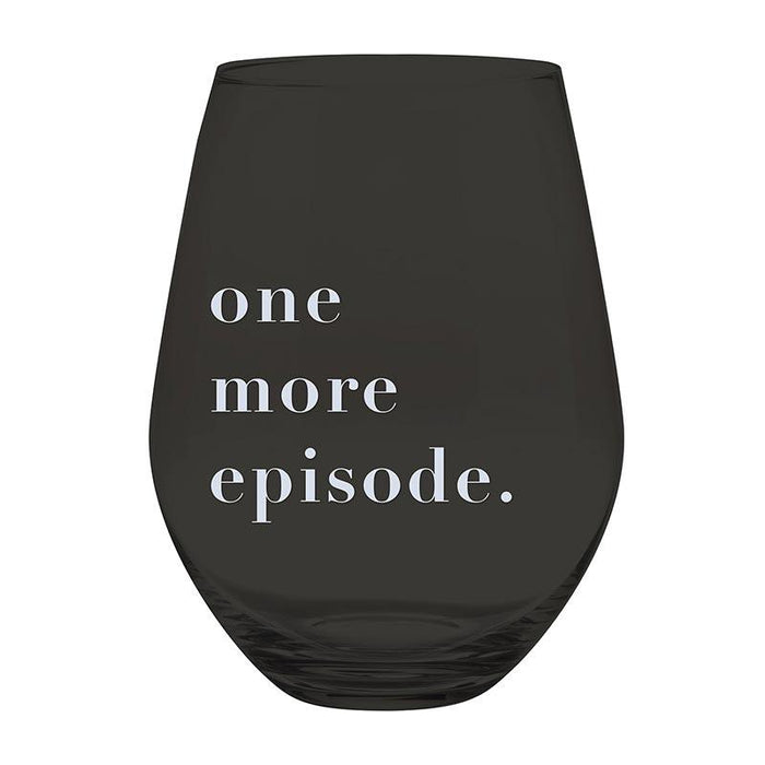 Stemless wine glass 'One more episode'