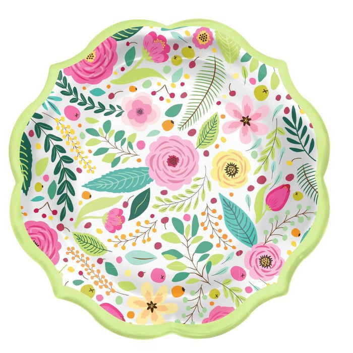 spring blossoms WAVY DINNER PLATE